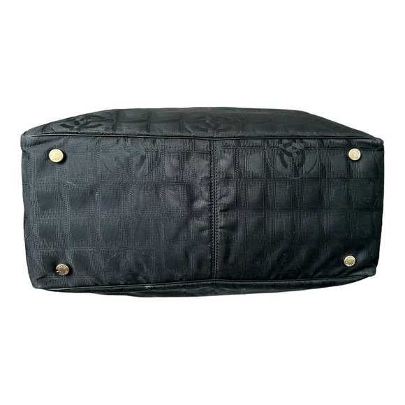 Chanel Vintage Black CC Logo Travel Ligne Tote Bag - Picture 3 of 8